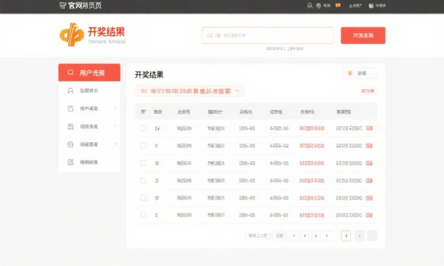 官网页面中“开奖结果”栏目高亮显示，用户专注查看最新的开奖结果列表，界面简洁明了