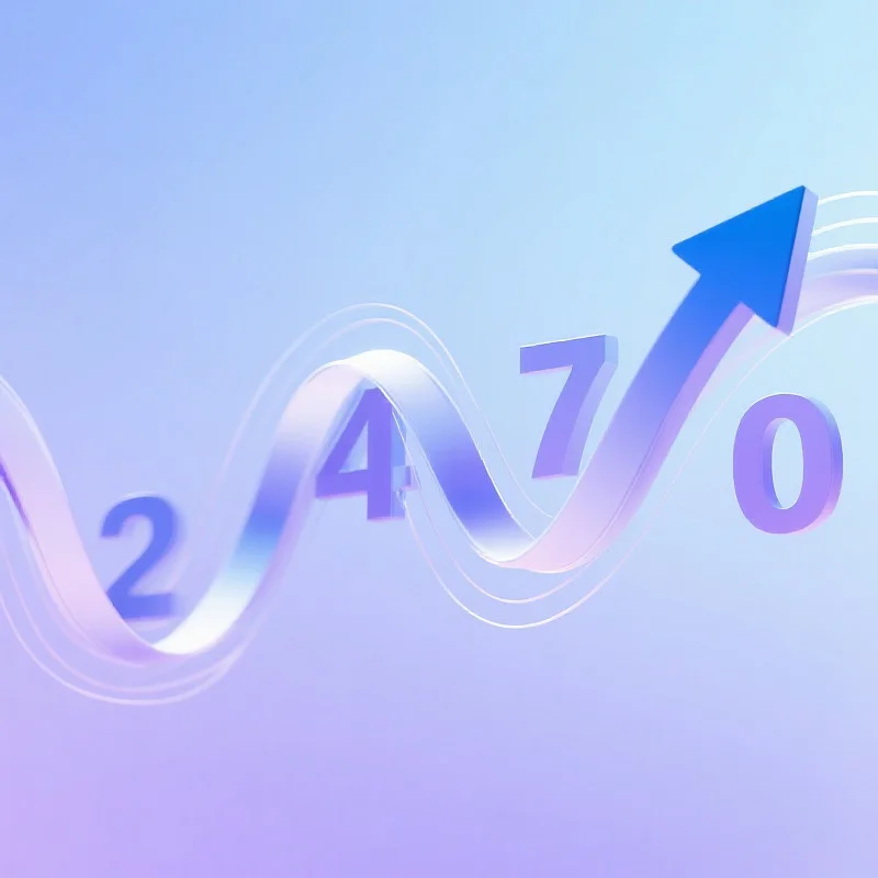 抽象的数字和趋势线,代表数据分析和模式识别